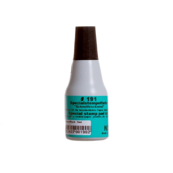 Noris 191 encre permanente pour tampon encreur (25ml) - noir 12451 225500 - 1