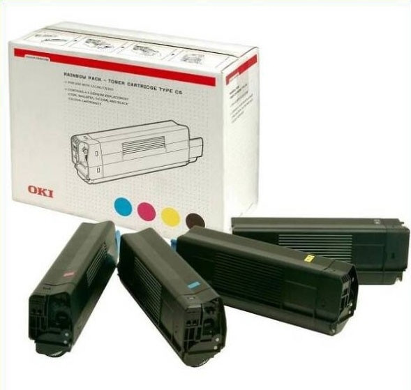 OKI 42403002 kit toner arc-en-ciel N/C/M/J (d'origine) 42403002 035779 - 1