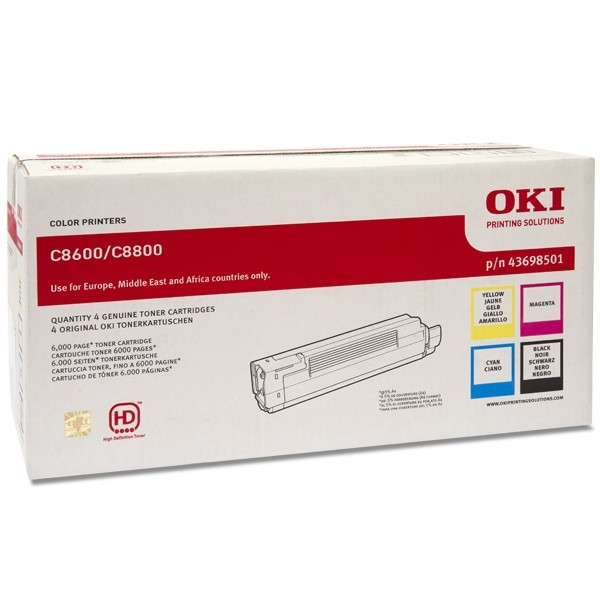 OKI 43698501 kit toner arc-en-ciel (d'origine) 43698501 054654 - 1