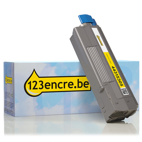 OKI 44315305 toner (marque 123encre) - jaune 44315305C 036075 - 1