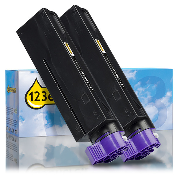 OKI 45807111 pack double de toner haute capacité (marque 123encre) - noir 042737 - 1