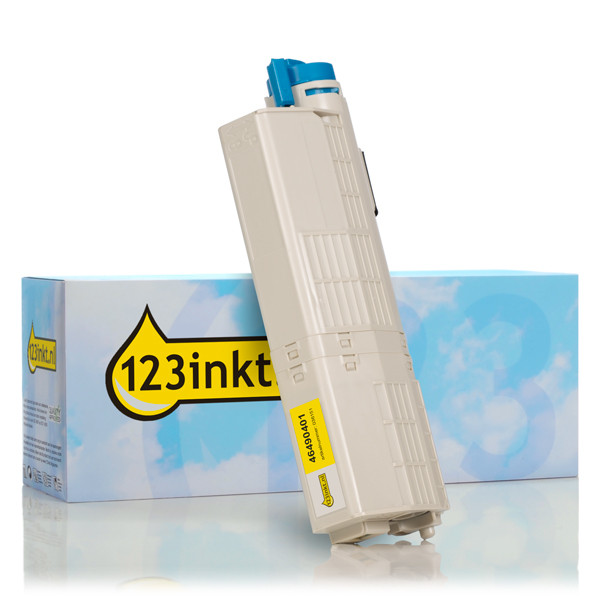 OKI 46490401 toner (marque 123encre) - jaune 46490401C 036155 - 1