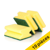 Offre: 10x 123schoon éponge à récurer avec poignée 9 x 7 x 4,5 cm (3 pièces)