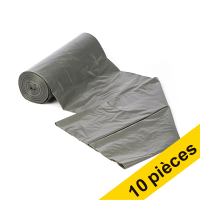 Offre: 10x 123schoon sacs-poubelle PEBD 110 litres (15 pièces) - gris