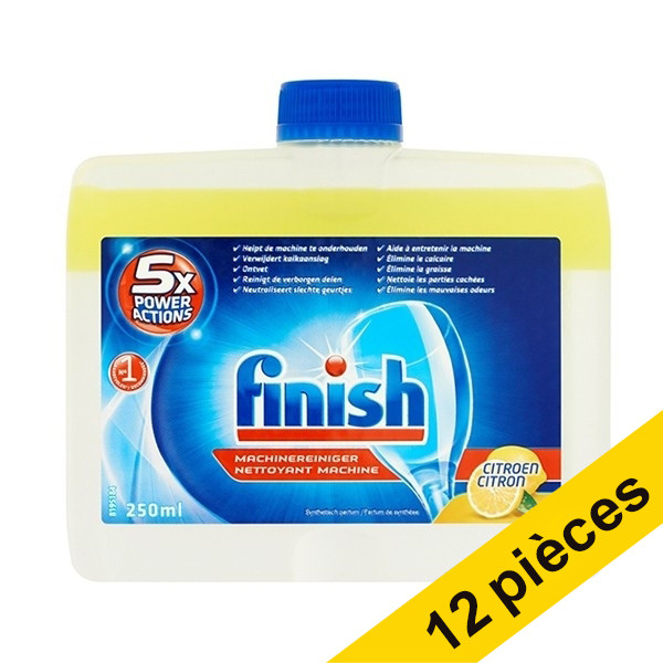 Offre: 12x Finish nettoyant pour lave-vaisselle citron (250 ml)