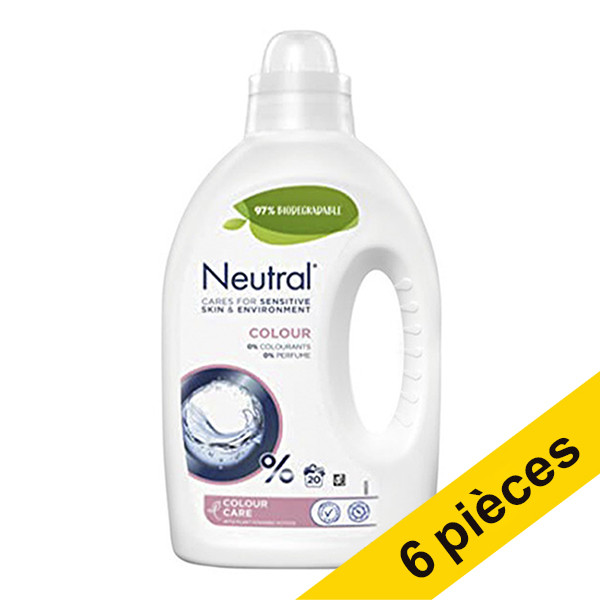 Offre: 6x Neutral Color lessive liquide 1 litre (20 lavages)  SNE01018 - 1