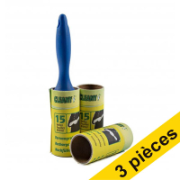 Offre : 3x 123schoon rouleau pour vêtements avec 2 rouleaux de rechange (15 feuilles chacun)