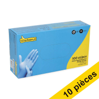 Offre : 10x 123schoon gants en nitrile M sans poudre (3,5 grammes 100 pièces) - bleu