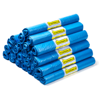 Offre : 10x 123schoon sacs-poubelle PEHD 120 litres (20 pièces) - bleu