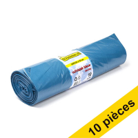 Offre : 10x 123schoon sacs-poubelle en PEBD 240 litres (10 pièces) - bleu
