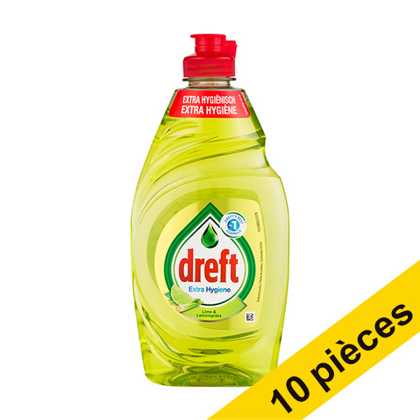 Offre : 10x Dreft liquide vaisselle Extra Hygiene Lime (440 ml)