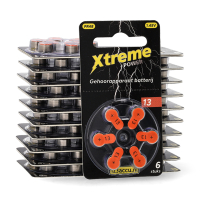 Offre : 123accu Xtreme Power 13 / PR48 piles pour appareils auditifs 120 pièces (marque 123accu) - orange