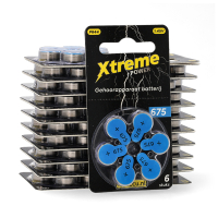 Offre : 123accu Xtreme Power 675 / PR44 piles pour appareils auditifs 120 pièces (marque 123accu) - bleu