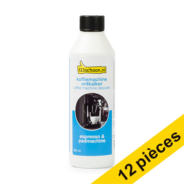 Offre : 12x 123schoon détartrant pour machine à espresso & à dosettes (500 ml) SDR06011 - 1