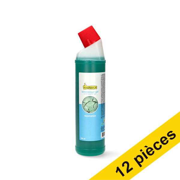 Offre : 12x 123schoon gel nettoyant pour toilettes Eucalyptus (750 ml) SDR06242 - 1