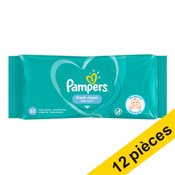 Offre : 12x Pampers Fresh Clean lingettes bébé (52 pièces)  SPA00192 - 1