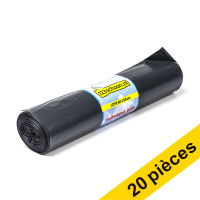 Offre : 20x 123schoon sac-poubelle en PEBD 60 litres (20 pièces) - gris