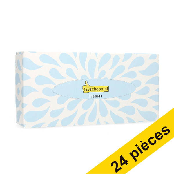 Offre : 24x 123schoon mouchoirs en papier 2 plis (100 feuilles) SDR07359 - 1