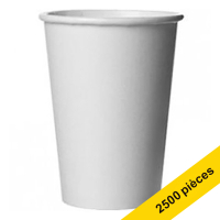 Offre : 25x gobelets à café en carton (100 pièces) - blanc