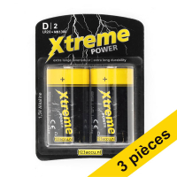 Offre : 3x 123accu Xtreme Power LR20 D pile 2 pièces