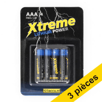 Offre : 3x 123accu pile AAA Xtreme Power FR03 (4 pièces) ADR00307