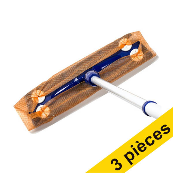 Offre : 3x 123schoon lingettes nettoyantes imprégnées pour sols 42 x 25 cm (50 pièces) - orange SDR07327 - 1