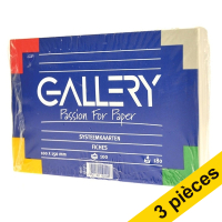 Offre : 3x Gallery fiche Bristol vierge 150 x 100 mm (100 pièces) - blanc