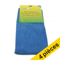 Offre : 4x 123schoon serpillière pour parquet et sol stratifié 50 x 70 cm - bleu