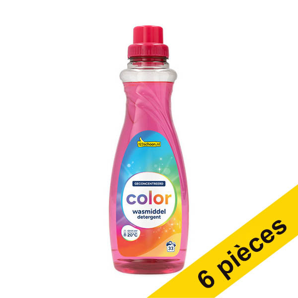Offre : 6x 123schoon Color lessive liquide 1 litre (33 lavages) SDR07351 - 1
