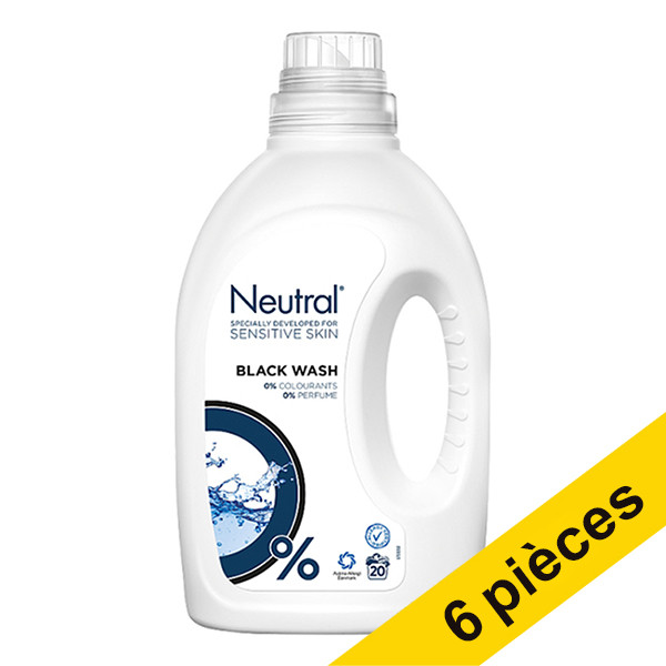 Offre : 6x Neutral Noir lessive liquide 1 litre (20 lavages)  SNE01022 - 1
