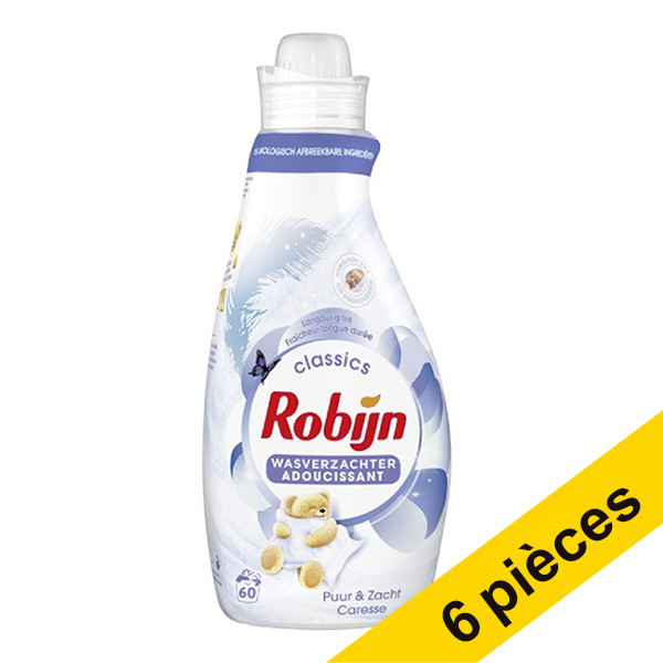 Offre : 6x Robijn Pure & Soft adoucissant 1,5 litre (60 lavages)  SRO00214 - 1