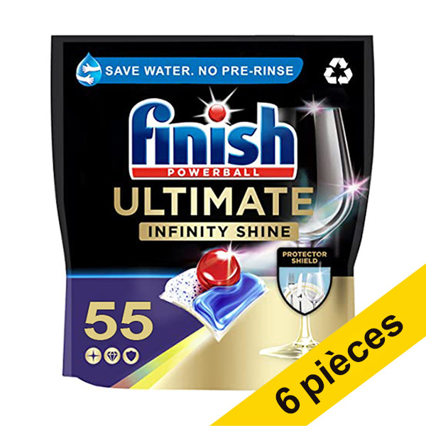 Offre : Finish Powerball Ultimate Infinity Shine Regular tablettes pour lave-vaisselle (55 lavages)  SFI01031 - 1