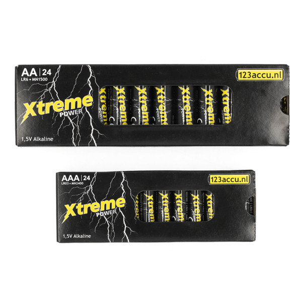 Offre combinée : 123accu piles AA + AAA (2x 24 pièces) 121122 - 1