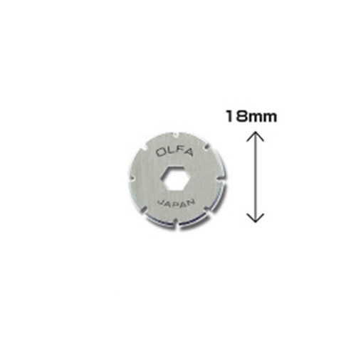 Olfa PRB18-2 lames de rechange rotative pour cutter RTY-4 18 mm (2 pièces) PRB18-2 219708 - 1