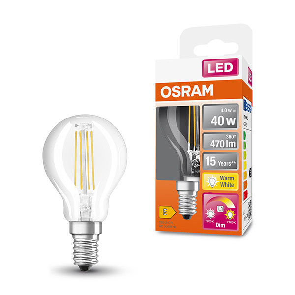 Ampoule LED Osram E14 | Ball P40 | GlowDim | Filament | 2200-2700K | Dimmable | 4W (40W) LOS00366 - 1