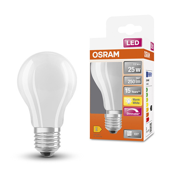 Osram E27 ampoule LED en forme poire mate dimmable 2,2W (25W) LOS00038 - 1