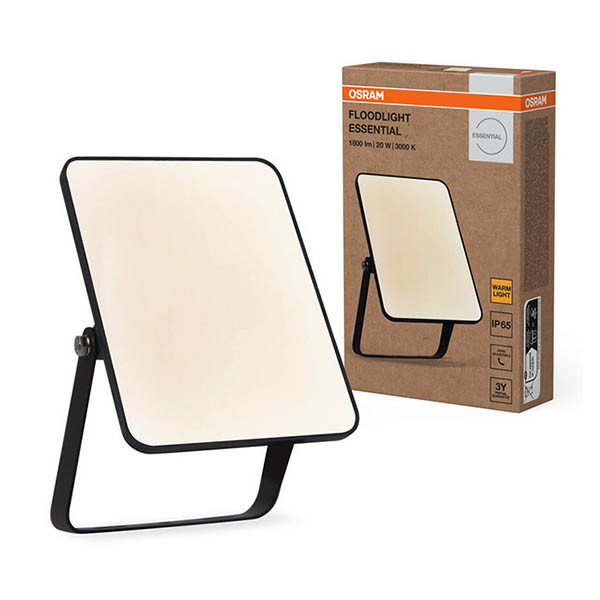 Osram Ledvance Floodlight Essential 20W | 3000K | 1600 lumens | IP65 - noir LOS02074 - 1