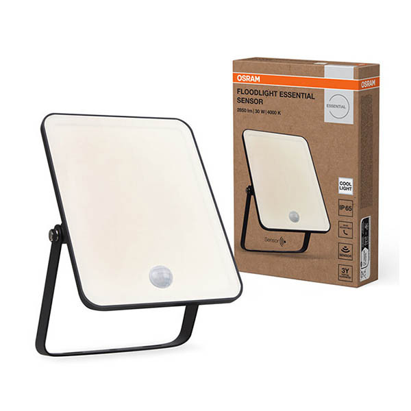 Osram Ledvance Floodlight Essential avec capteur 30W | 4000K | 2700 lumens | IP65 | Noir LOS02066 - 1