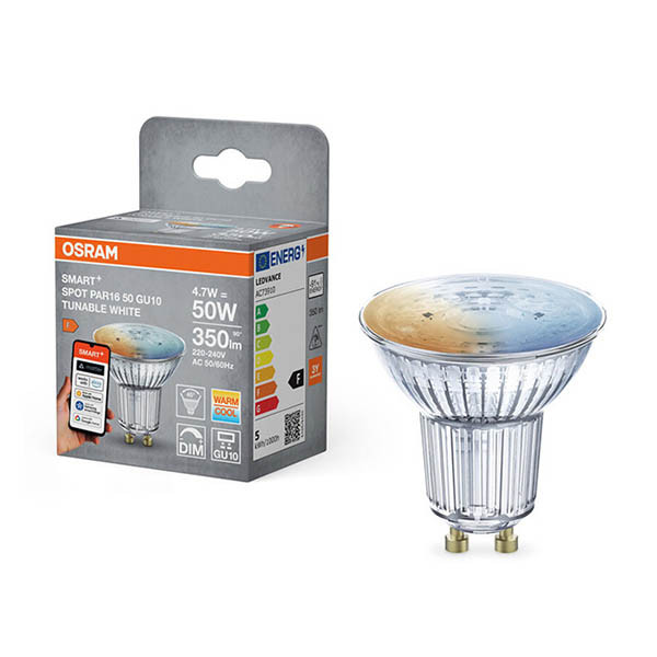 Osram Ledvance ampoule LED intelligente GU10 | PAR16 | Transparent | 2700-6500K | Wifi | 4,7W LOS02009 - 1