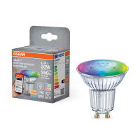 Osram Ledvance ampoule LED intelligente GU10 | PAR16 | Transparent | RGB+ 2700-6500K | wifi | 4,7W LOS02010