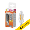 Offre : 6x Osram ampoule LED E14 | Bougie B35 | Filament | Transparent | 2700K | 3,4W (40W) LOS02141 - 1