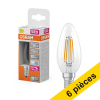 Offre : 6x Osram ampoule LED E14 | Bougie B35 | Filament | Transparent | 4000K | Dimmable | 3,4W (40W) LOS02129 - 1