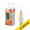 Offre : 6x Osram ampoule LED E14 | Bougie B35 | Filament | Transparent | Dimmable | 2700K | 3,4W (40 W) LOS01848 - 1
