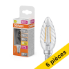 Offre : 6x Osram ampoule LED E14 | Bougie B35 | Transparent | Filament | 2700K | Dimmable | 1,8W (25W) LOS02101 - 1