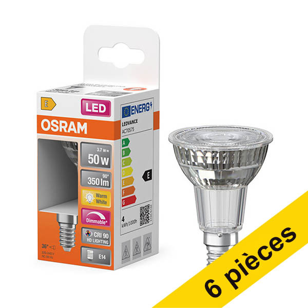 Offre : 6x Osram ampoule LED E14 | PAR16 | 2700K | Dimmable | 3,7W (50W) LOS02185 - 1