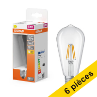 Offre : 6x Osram ampoule LED E27 | Edison ST64 | Filament | Transparent | 2700K | 3,4W (40W)