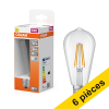 Offre : 6x Osram ampoule LED E27 | Edison ST64 | Filament | Transparent | 4000K | 5,9W (60W) LOS02209 - 1