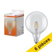 Offre : 6x Osram ampoule LED E27 | Globe G125 | Filament | Transparent | 2700K | 3,4W (40W)