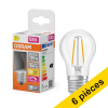 Offre : 6x Osram ampoule LED E27 | Sphérique P45 | Filament | Transparent | 2700K | Dimmable | 1,8W (25W) LOS01868 - 1
