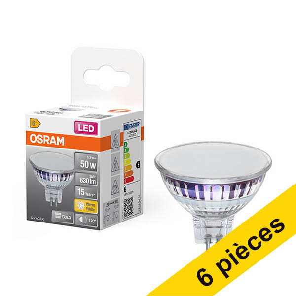Offre : 6x Osram ampoule LED GU5.3 | MR16 | 2700K | 5,3W (50W) LOS02197 - 1